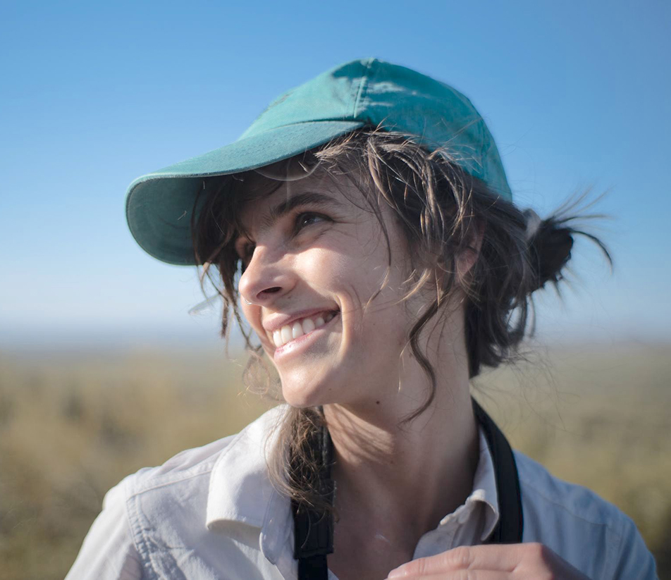 a person standing in a field looks into the distance