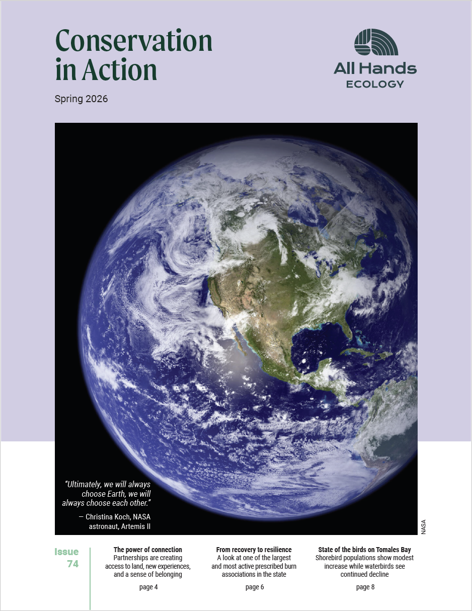 cover of Spring 2026 newsletter with photo of Earth from space